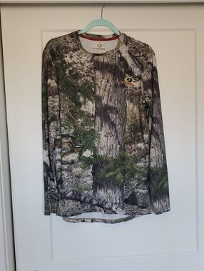 Mossy Oak Men's Long Sleeve Camouflage Shirt - Brown, Green